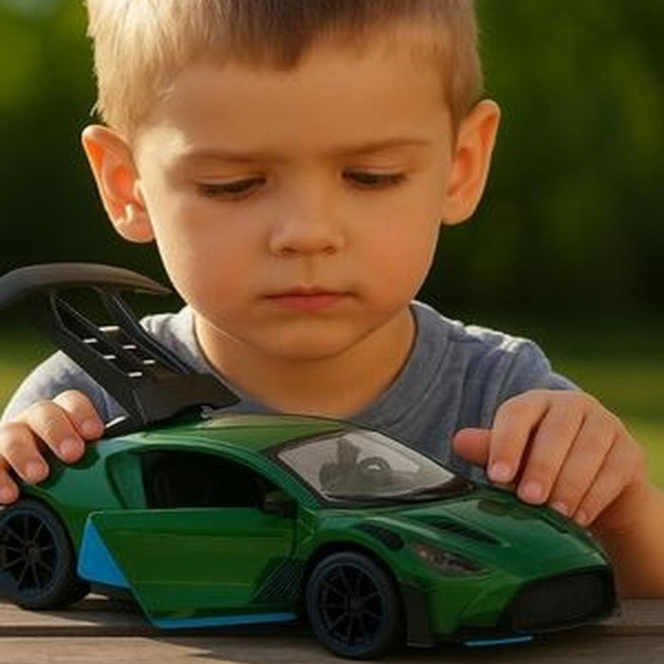 132 Die-Cast Model Car – Pull Back with Lights & Sound
